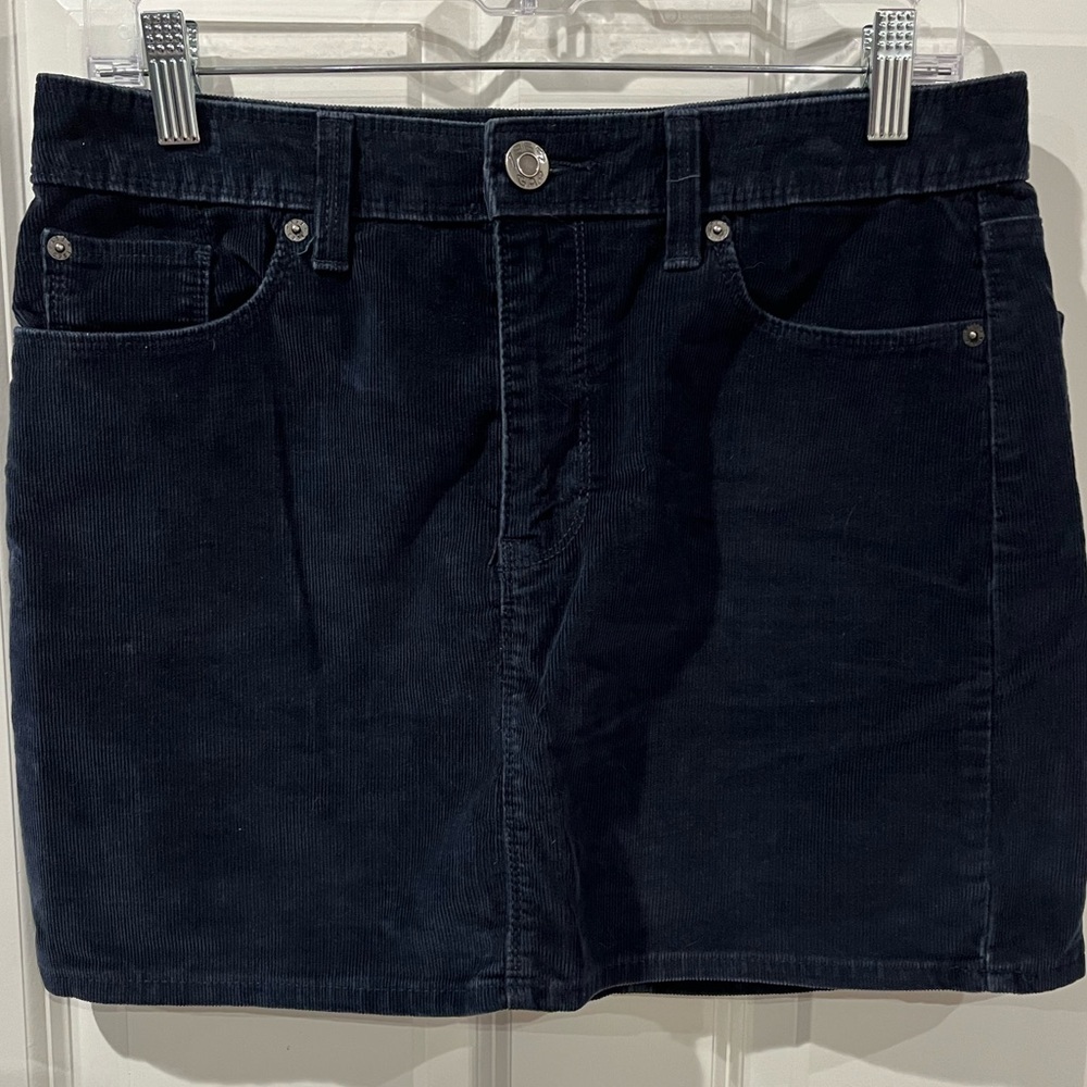 Gap Corduroy Stretch Navy Blue Skirt Size 6